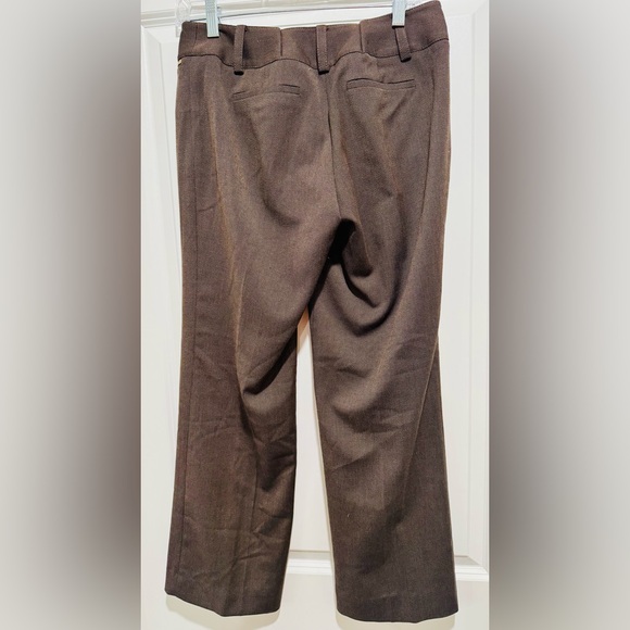 Ann Taylor Lindsay Women’s  Chocolate Brown Dress Pants with Zipper Detail - Picture 4 of 4
